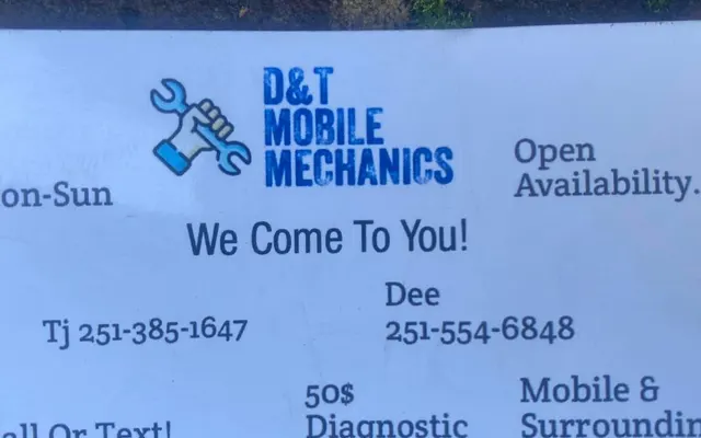Photo of D&T Mobile Mechanic & Roadside Assistance, an auto repair shop in Mobile, AL