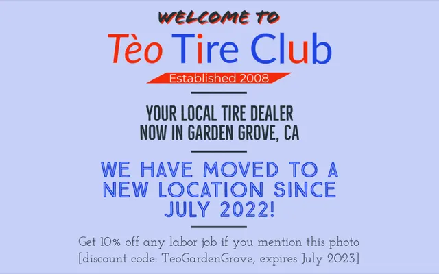 Photo of Teo Tire Club, an auto repair shop in Garden Grove, CA