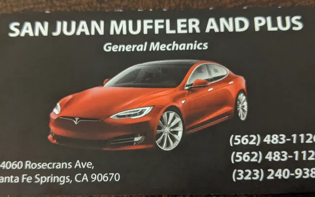 Photo of San Juan Muffler Shop, an auto repair shop in Santa Fe Springs, CA