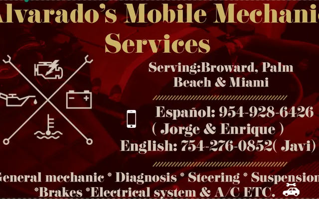 Photo of Alvarado's Mobile Mechanic Services, an auto repair shop in Davie, FL