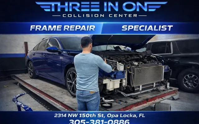 Photo of Three in One Auto Body Shop, an auto repair shop in Opa-locka, FL