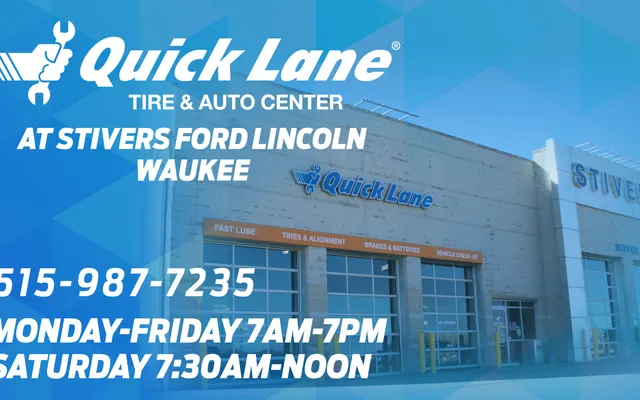 Photo of Quick Lane Tire and Auto Center at Stivers Ford, an auto repair shop in Waukee, IA