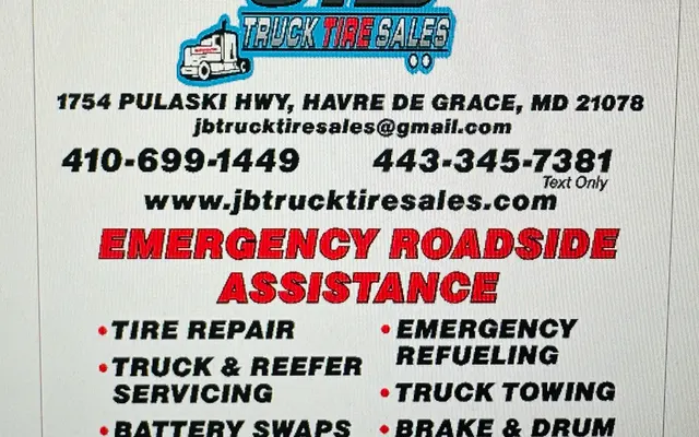 Photo of J.B Truck Tire Sales & Roadside Repair, an auto repair shop in Havre De Grace, MD