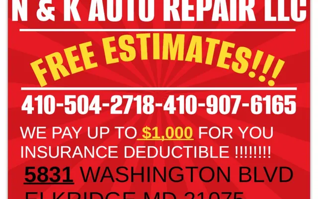Photo of N & K Auto Repair LLC, an auto repair shop in Elkridge, MD
