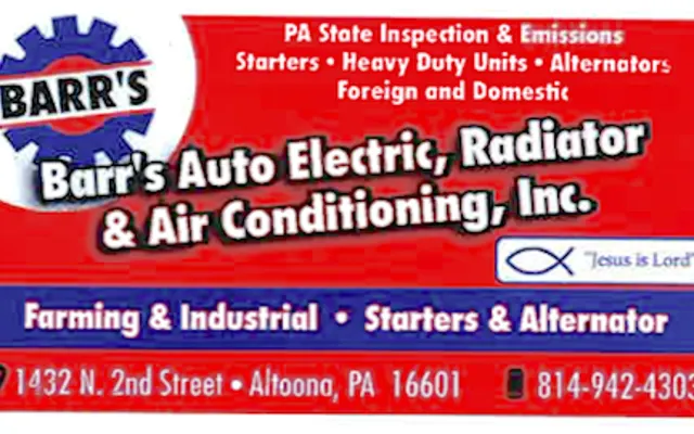 Photo of Barr's Auto Electric, Radiator & Air Conditioning, an auto repair shop in Altoona, PA