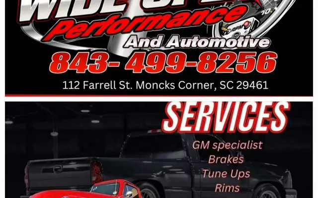 Photo of Wide Open Performance and Automotive, an auto repair shop in Moncks Corner, SC