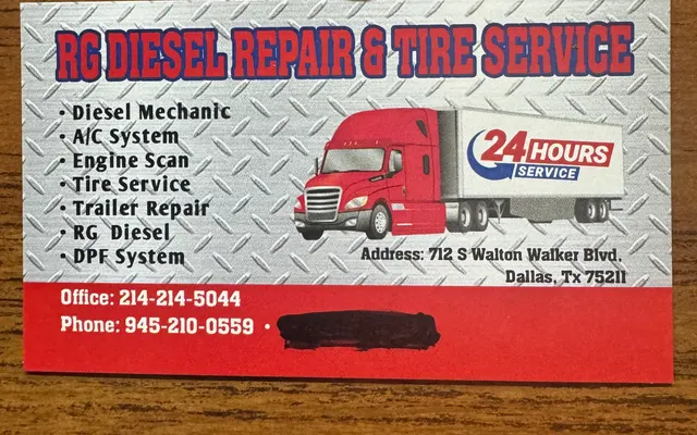 Photo of RG DIESEL REPAIR & TIRE SERVICE, an auto repair shop in Dallas, TX