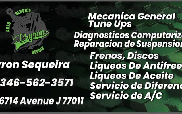 Photo of Byron Auto Service Repair, an auto repair shop in Houston, TX